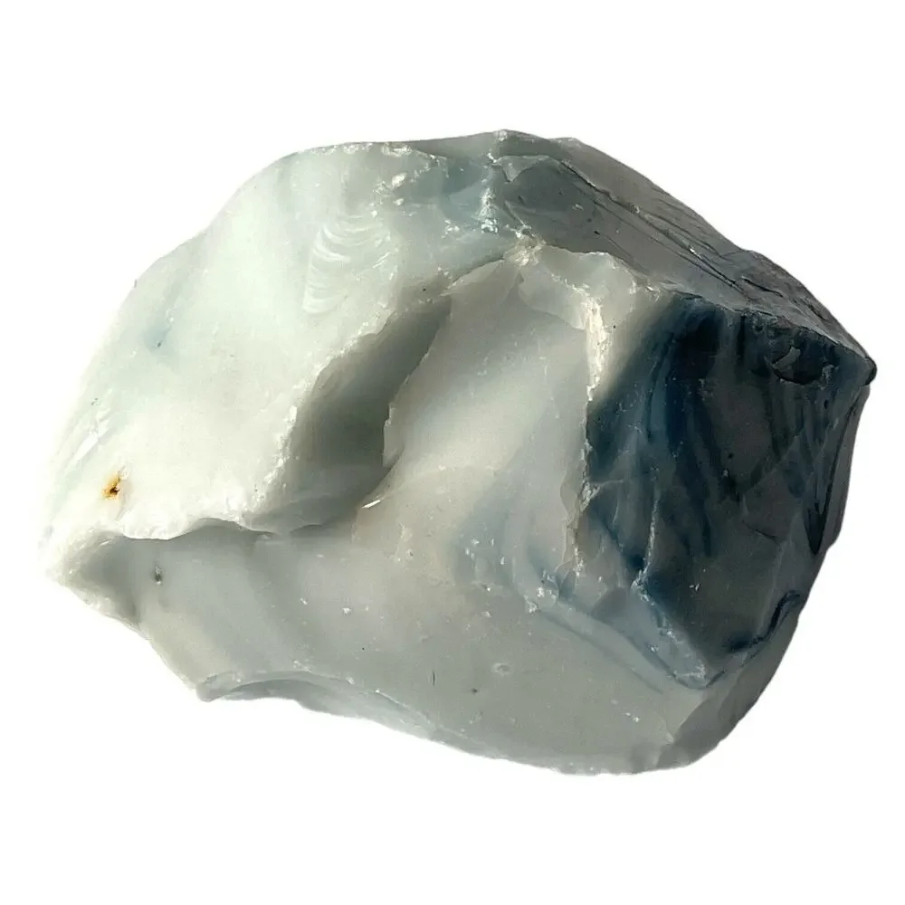 Cobalt Swirl Milk Glass Art Glass Cullet Glowing Manganese Slag Glass #4GL134‎